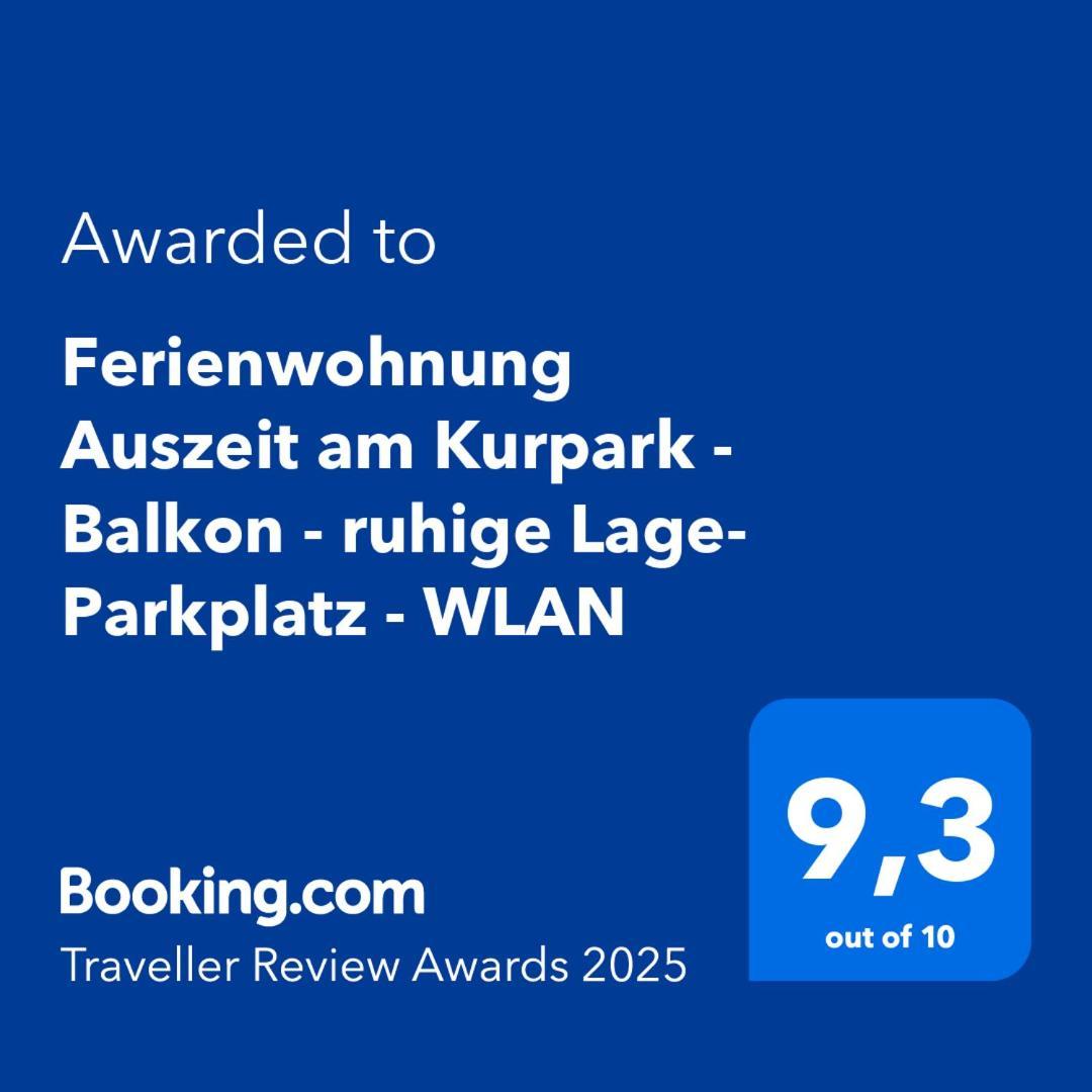 Apartment Auszeit Am Kurpark - Balkon - Ruhige Lage- Gratis Parkplatz & Wlan Bad Berka